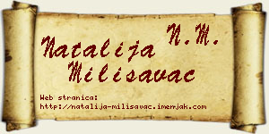 Natalija Milisavac vizit kartica